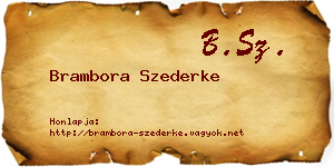 Brambora Szederke névjegykártya